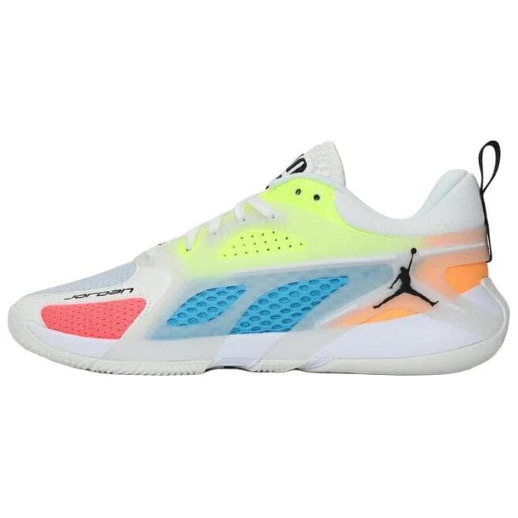 Jordan Heir Collection Halkfria Slitstarka Lågskurna Basketbollsskor Herr Vit Gul Blå Jordan FQ3859-100 cm