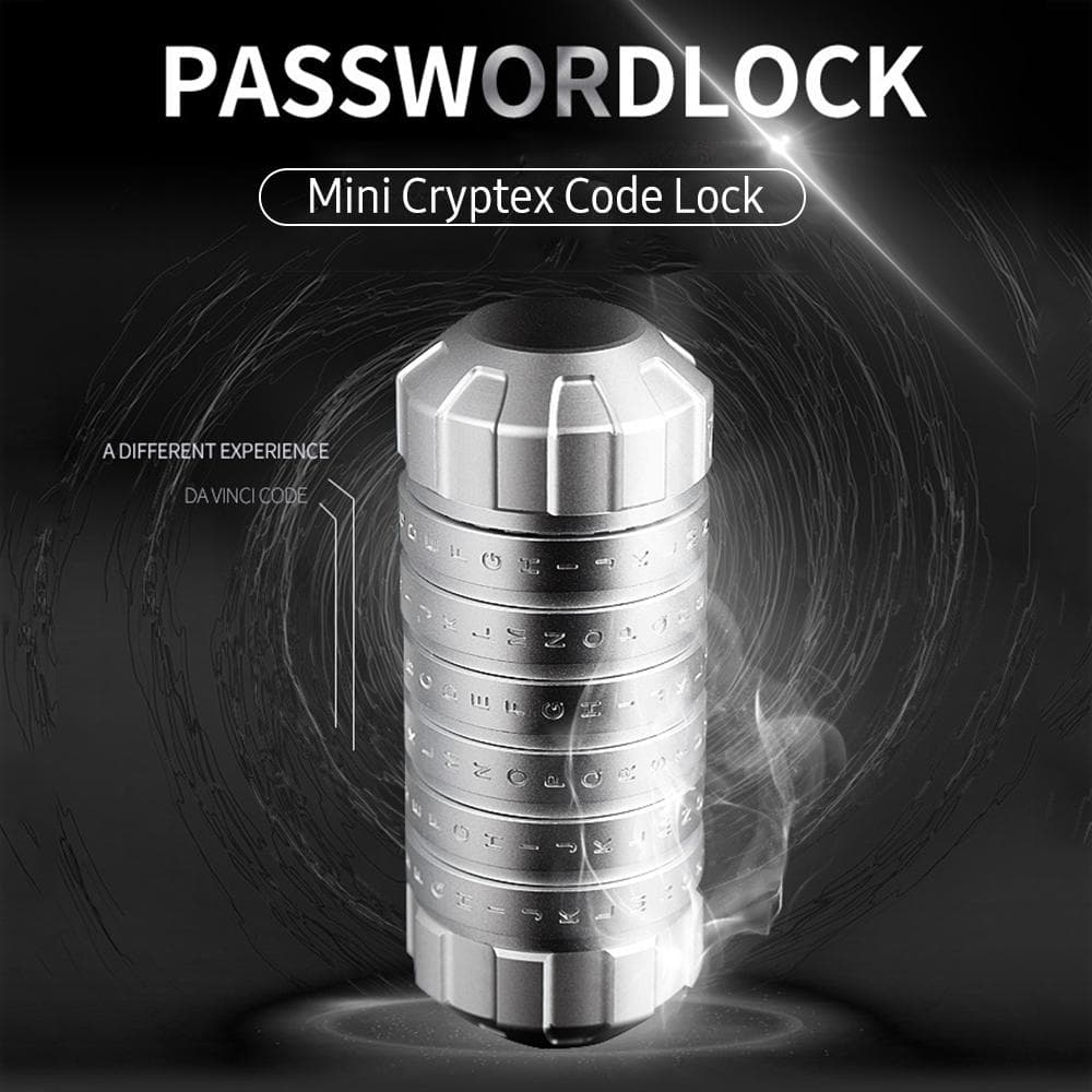 Mini Cryptex Kodlås Alla hjärtans dag Delikat Intressanta romantiska födelsedagspresenter Silver silver