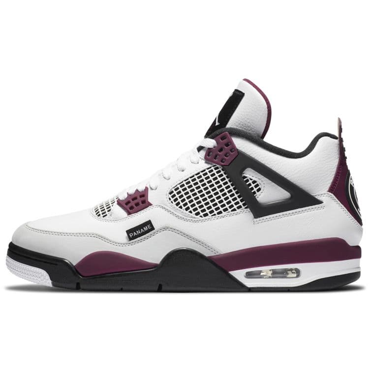Paris Saint-Germain x Air Jordan 4 Retro Bordeaux Unisex Sneakers Vit Neutralgrå Svart CZ5624-100 cm