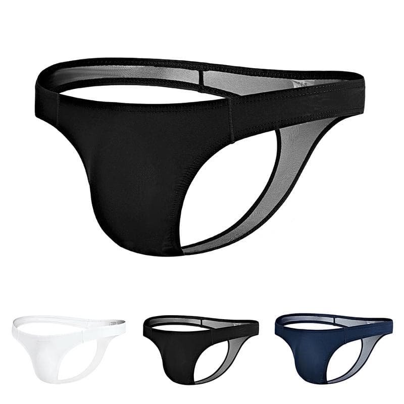 Sexiga enfärgade underkläder för män Convex Andningsbar Bodycon Triangle Trosa cm vit