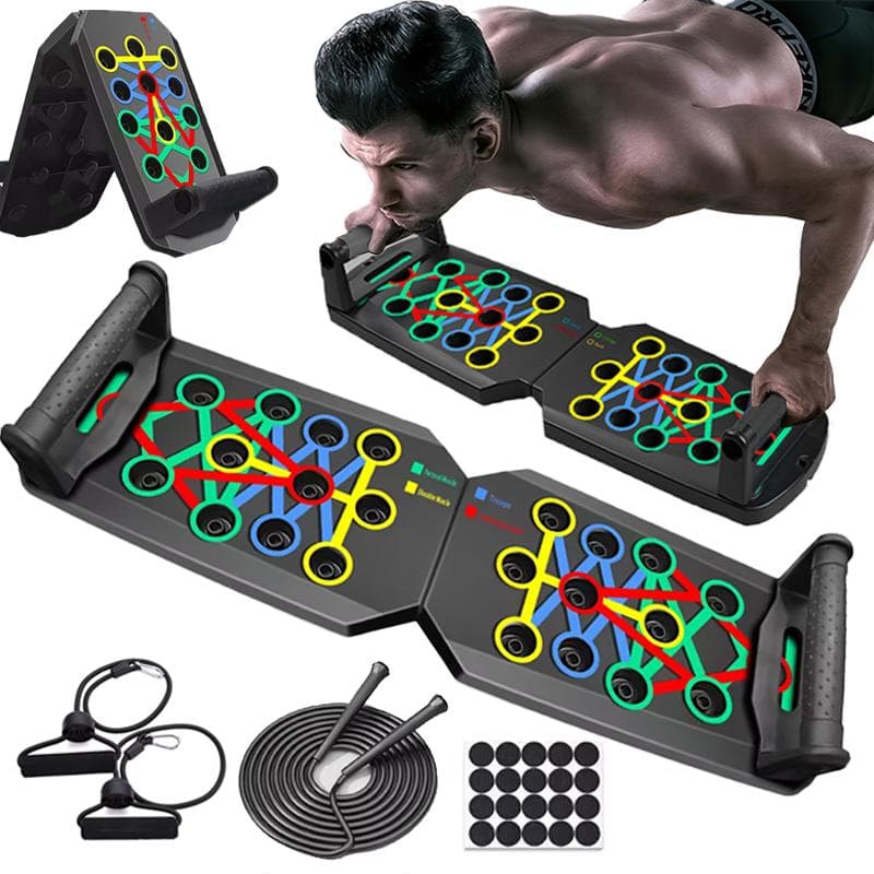Push-up Board Set Bärbar Multifunktionell Push-up Stång Vikbar Träningsutrustning För Bröst Mage Armar/Rygg Träning