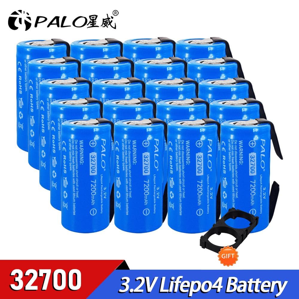 Palo 32700 7200mAh Uppladdningsbart batteri 3,2V lifepo4 Batteria Järnfosfat Hög effekt Maximal kontinuerlig urladdning Batterier