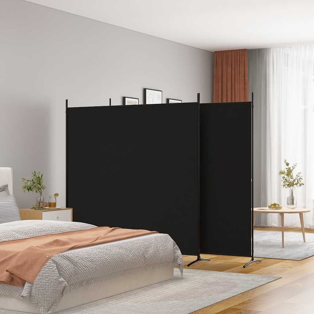 Vidaxl Paravan 3-delad, Svart, 525X180 Cm, Tyg