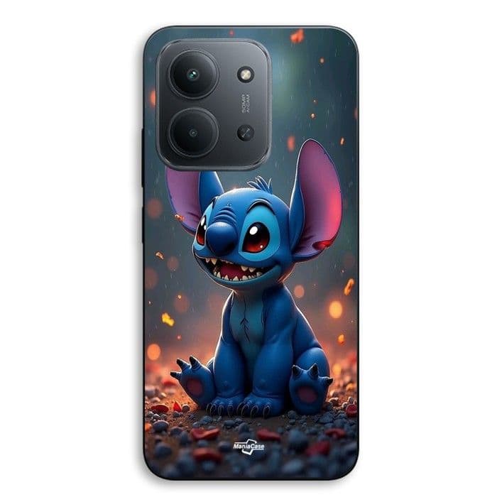 Coque de téléphone - MANIACASE - Xiaomi Redmi 15C 5g - Silicone TPU - 3D art - Stitch mignon svart