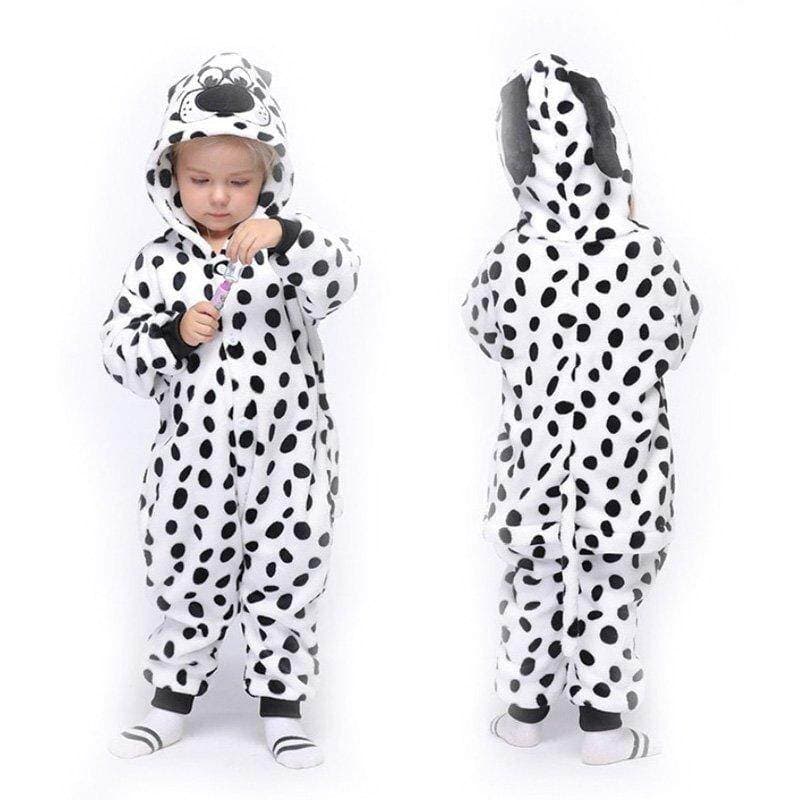Barn Onepiece Kigurumi Pyjamas Varg Katt Sovkläder Onesie Djur Cosplay Kostym Huvoverall för barn Tjej cm