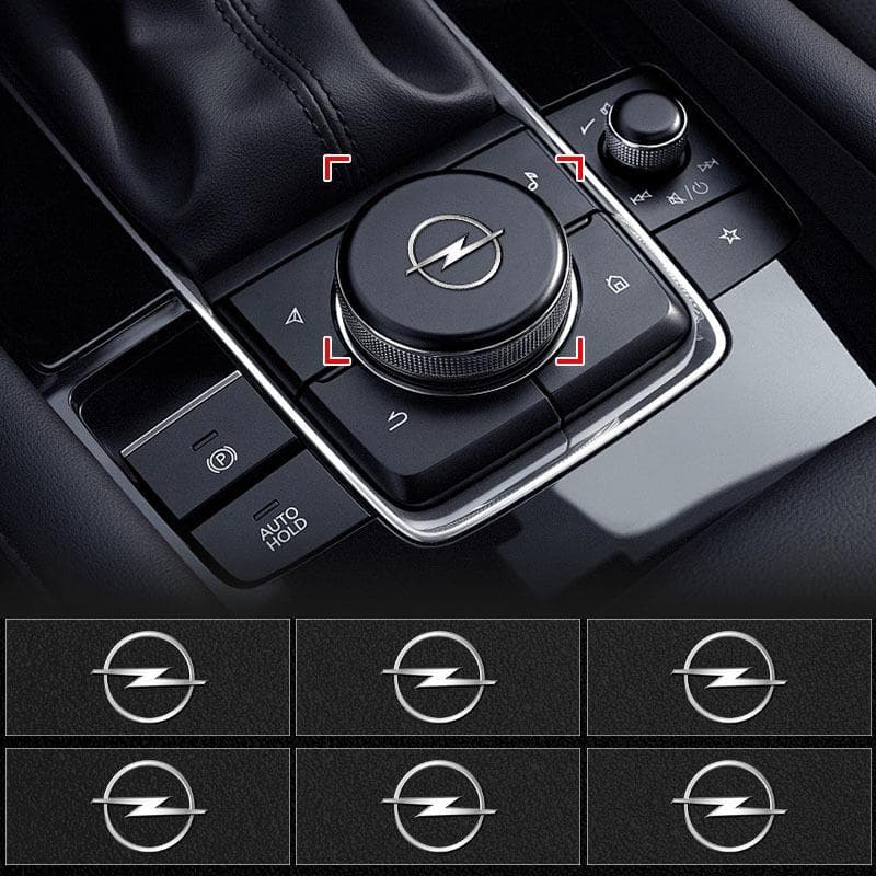 2/5/10 st Bil Logotyp Klistermärke Mittkonsol Dekaler Biltillbehör För Opel Astra H G J Insignia Mokka Zafira Corsa Vectra C D Antara