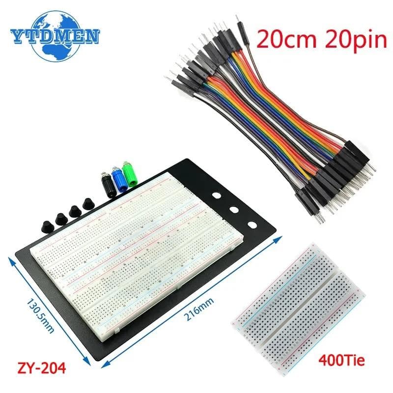 Breadboard Jumper Wire Dupont Line Kit MB102 ZY-204 400 kopplingspunkter Lödlösa PCB Breadboard DIY Mini Test Protoboard Kit