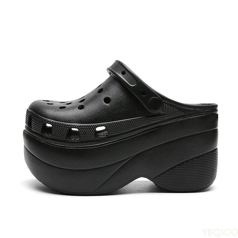Superhöga 10cm Sandaler Sommar Kvinnor Tofflor Plattform Sandaler Utomhus 2 Tjock Street Strandtofflor Flip Flops Trädgårdsskor cm vit