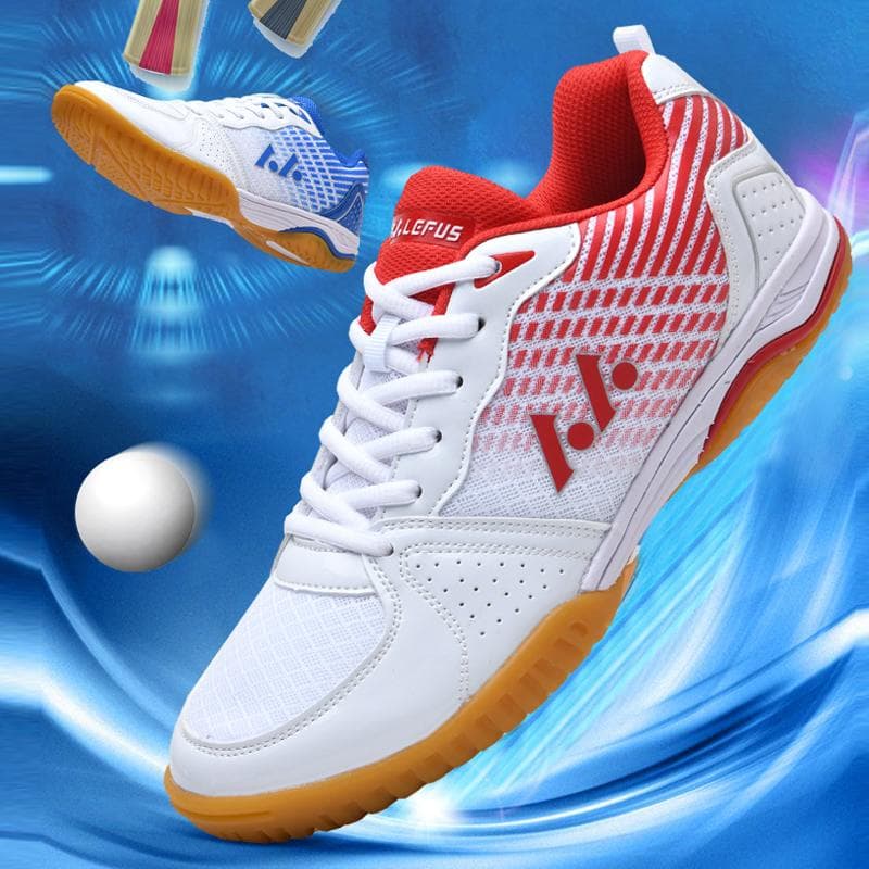 36-45 Stor stötdämpning Anti-sladd Slitstark Bordtennis Träningsskor Badmintonskor Volleybollskor Tennisskor cm vit/röd