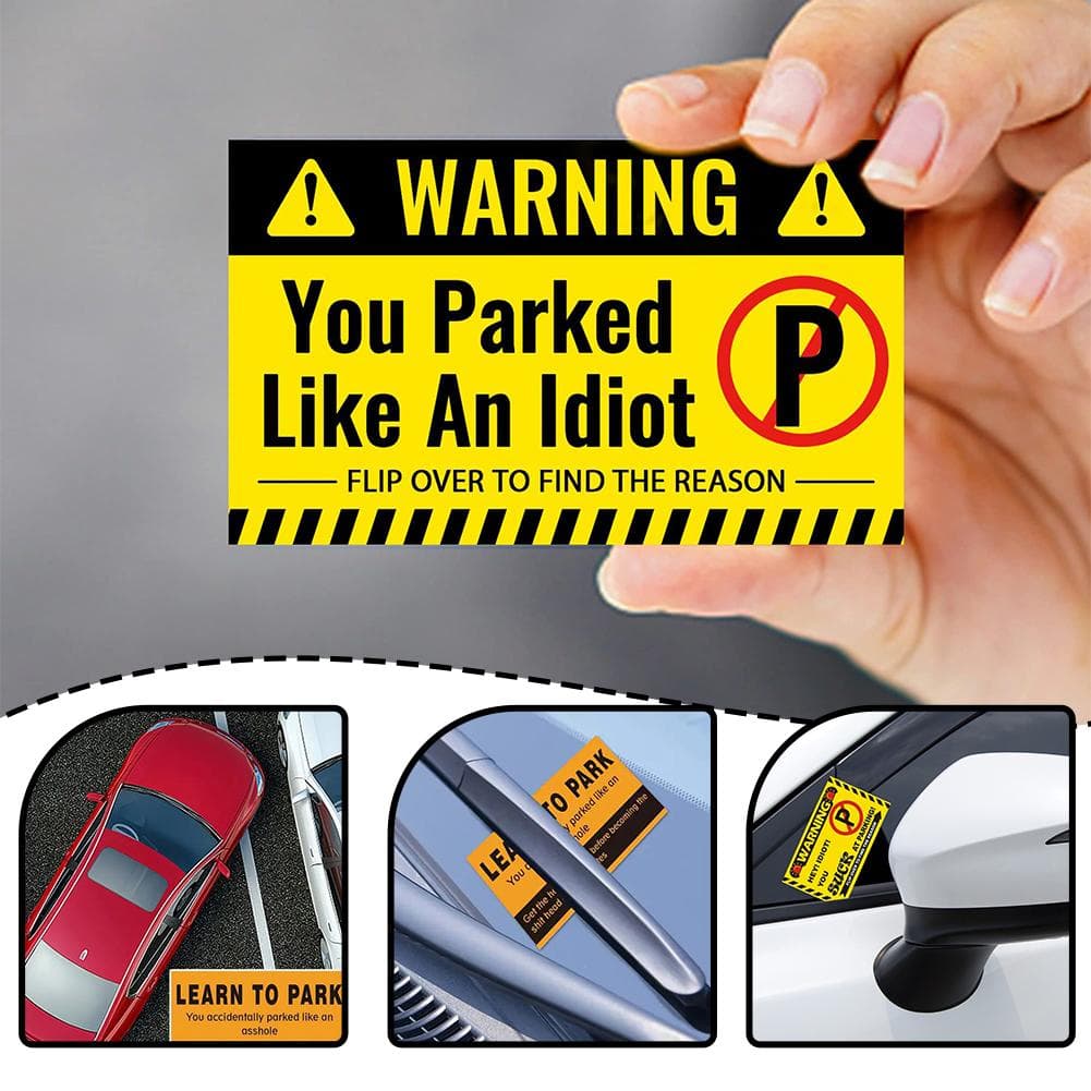 (Förpackning med 50)Dålig Parkering Kort Du Parkerade Som En Idiot Visitkort 3.54 x1.97  För Rolig Parkeringsförseelse Prank Meddelande F6M2
