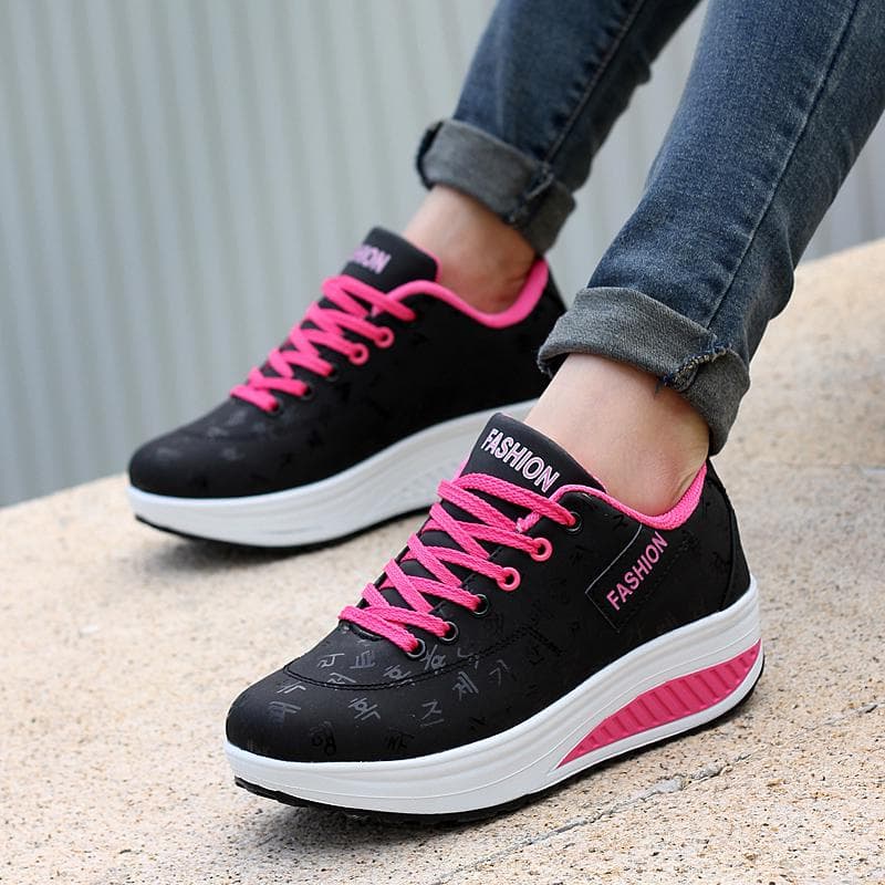 Damer Casual Sport Bekväm andas platt botten Ökad Casual Platform Shaker Shones cm solbränna