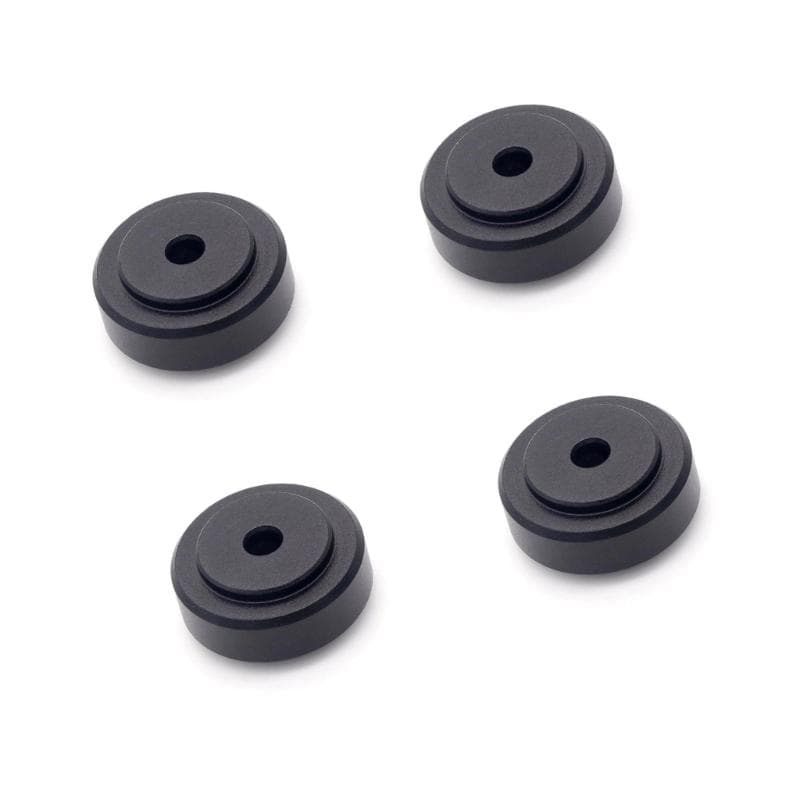 4 ST Kraftiga Halkfria Gummibaserade Högtalarfötter Dämpningsplatta För HiFi-förstärkarsystem Storlek 20x9mm svart