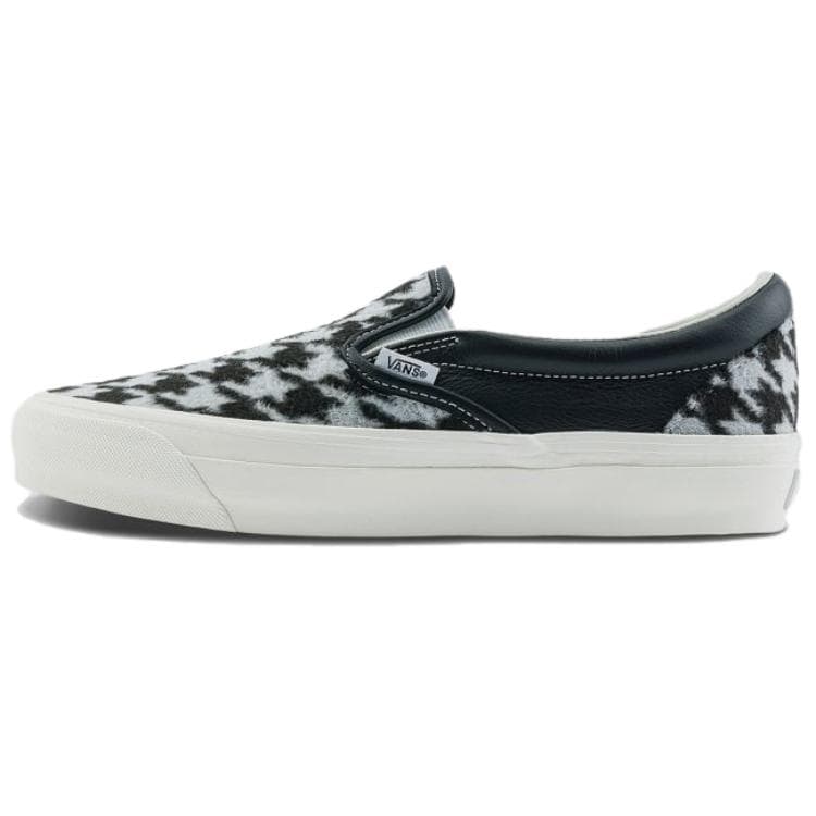 Vans Premium Slip-On 98 Houndstooth Pack - Svarta Unisex Sneakers VN000CSEBLK cm