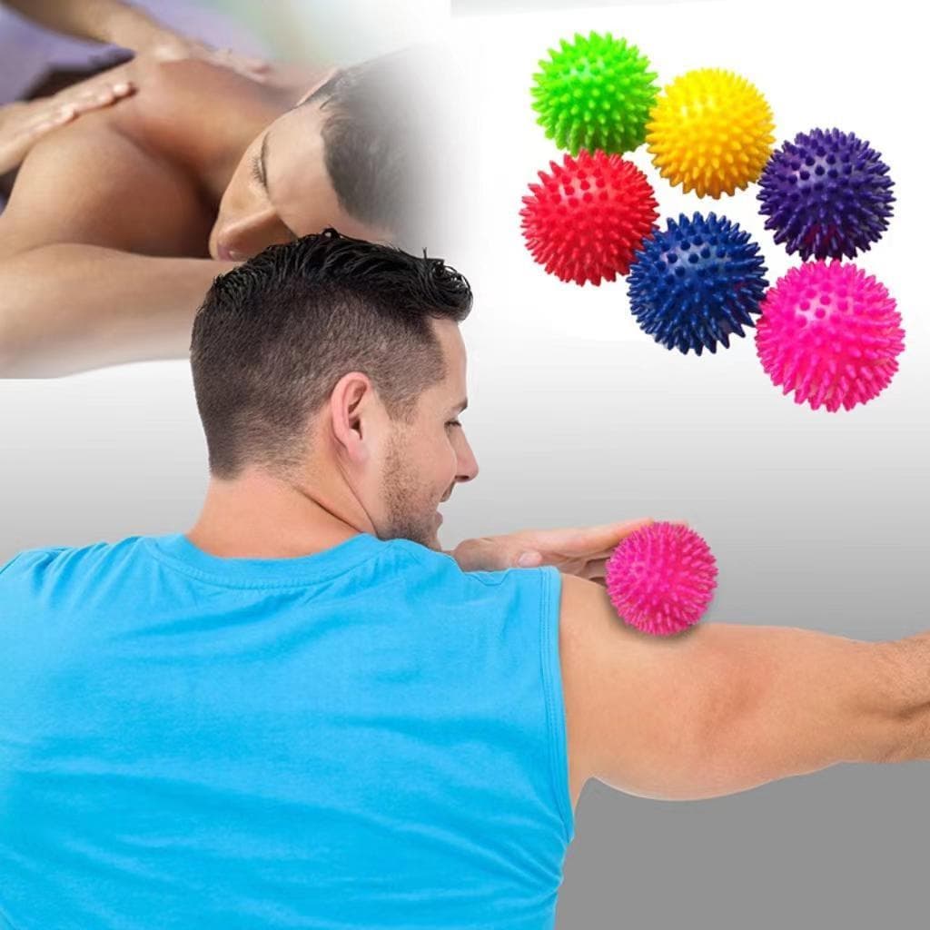 1 st massage akupunktsgrepp boll spetsad nagel fascia yoga fitness boll PVC sula avkoppling igelkott bollar röd