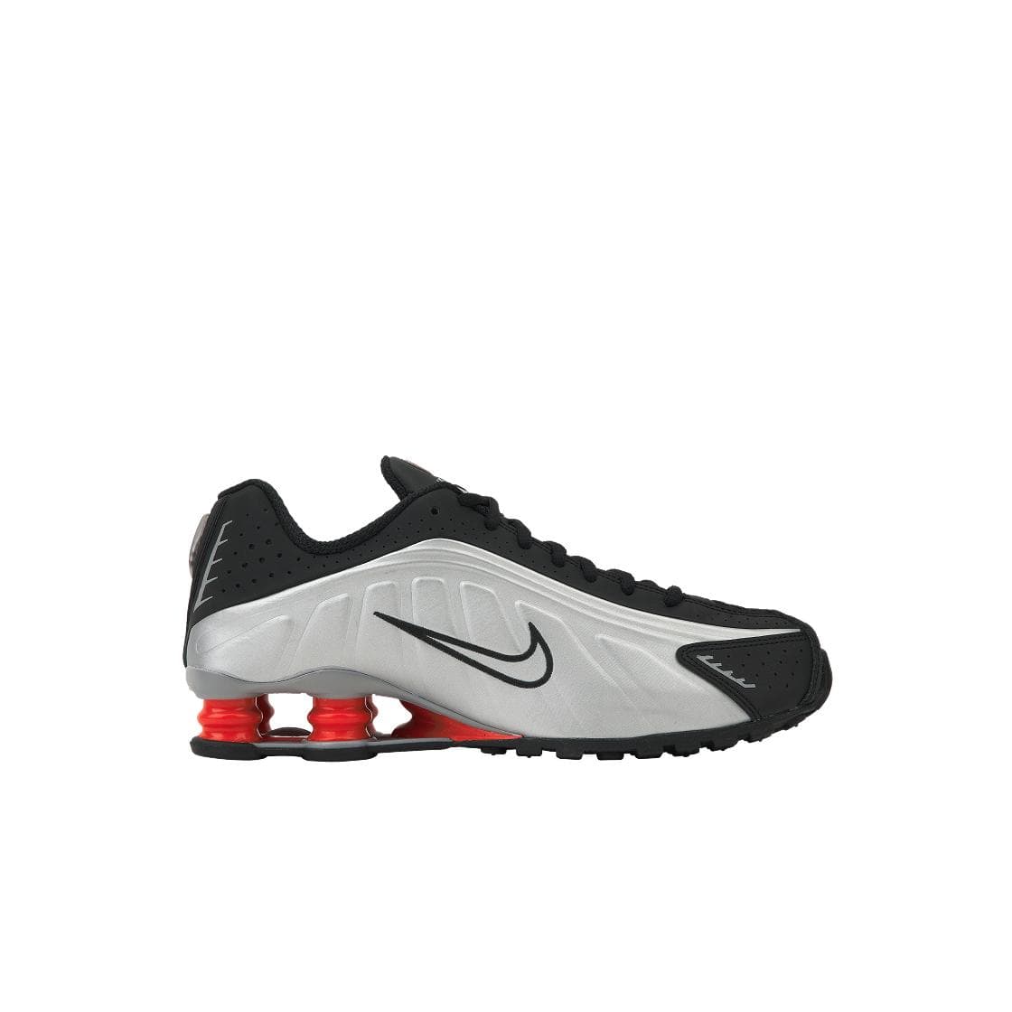 Nike Shox R4 OG Orange Twist Unisex Sneakers Silver Svart Metallic-Silver HQ1988-002 cm