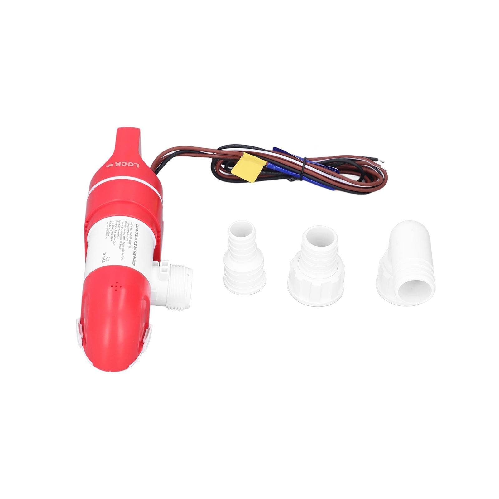 Lågprofil länspump 1100GPH4160LPH Elektrisk Automatisk Rostfritt Stål DC12V 360 graders Rotation för