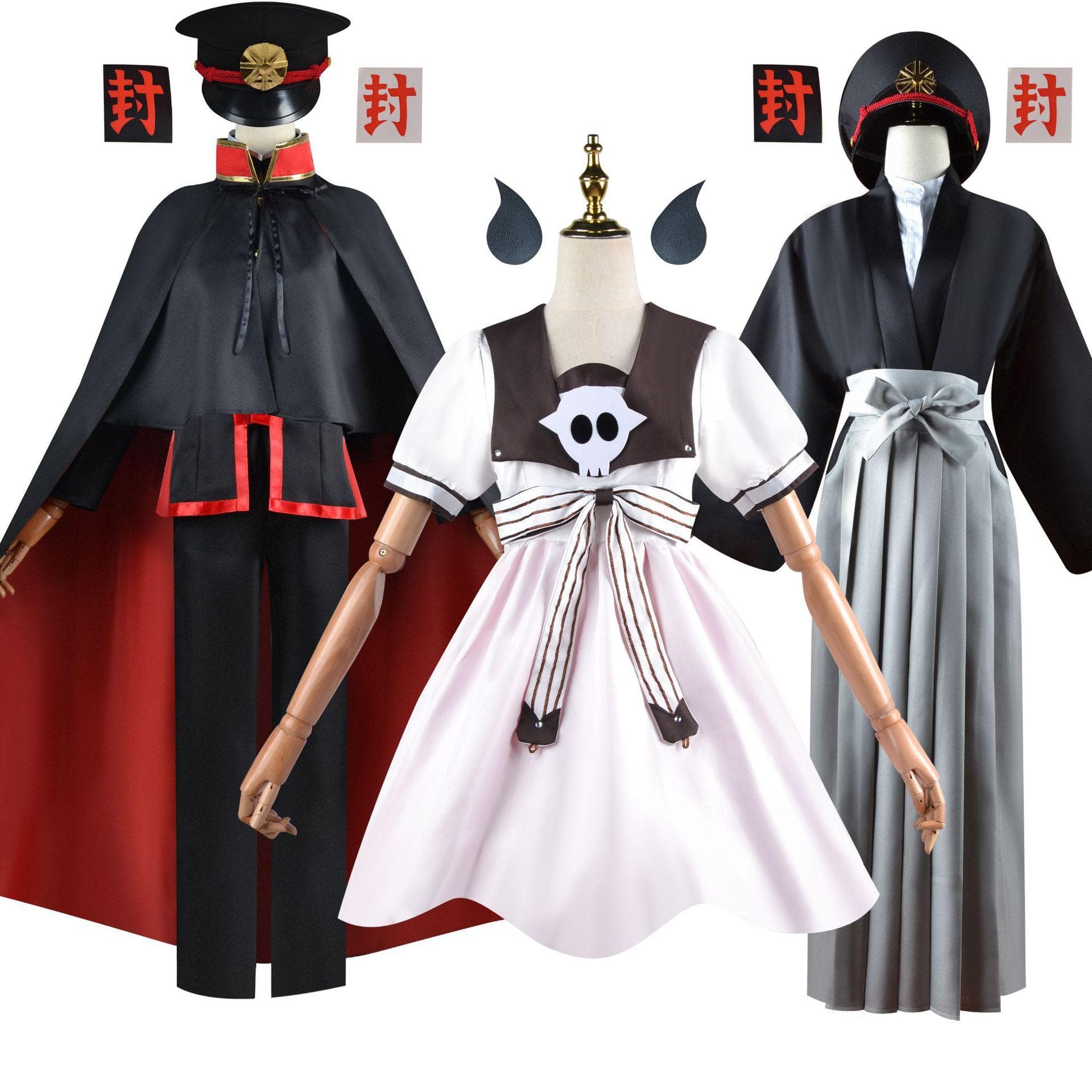 Anime Hanako Kun Jibaku Shounen Hanako Kun Toalettbundenyugi Tsukasa Yashir Uniform Cosplay Bunden Kostym Toalettset cm beige