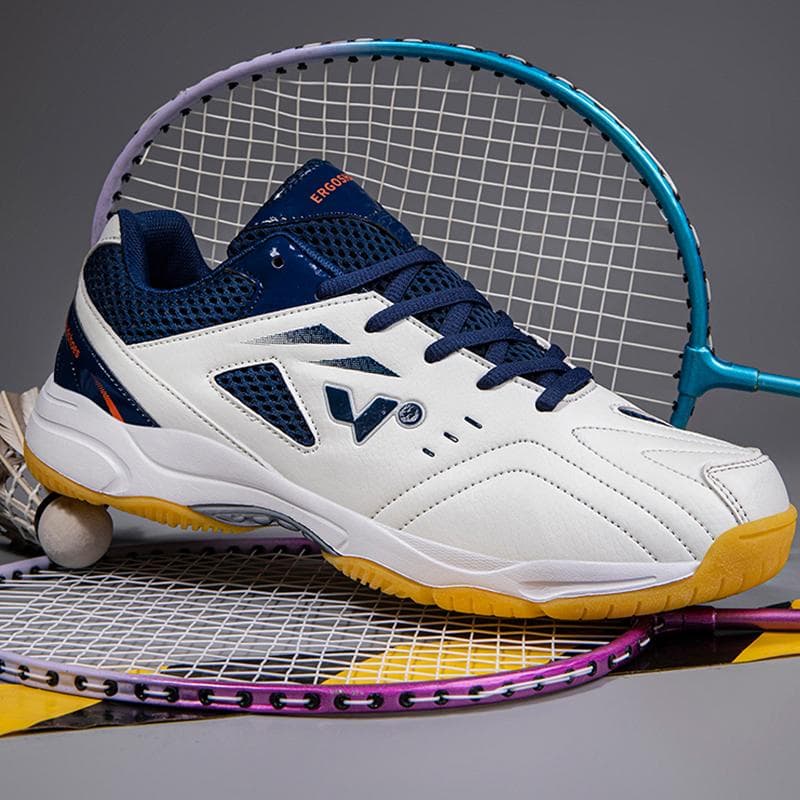 36-45 unisex Badminton Läder Gummi Halkfria Bordtennisskor Andas Dam Tennis Sportskor Herr Sportskor cm svart/cyan