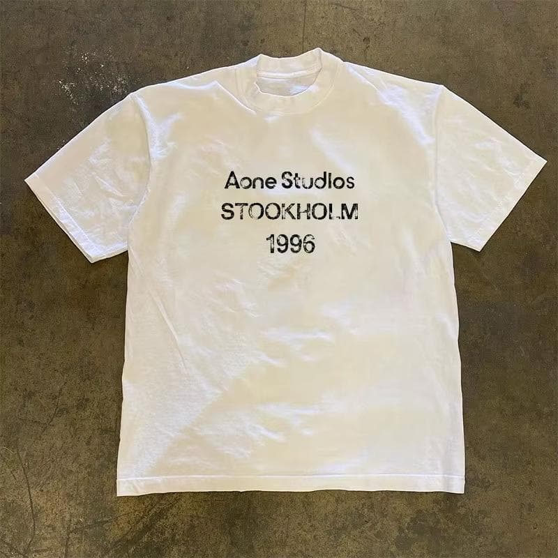 2025 Lyxmärke Bokstavstryck T-shirt Dam Bomulls-T-shirts Kortärmad Y2k T-shirt Sommartoppar Unisex Kläder Streetwear XL