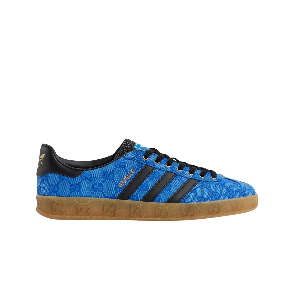Gucci X Adidas Gazelle Sneakers Blå Original Gg Canvas 8