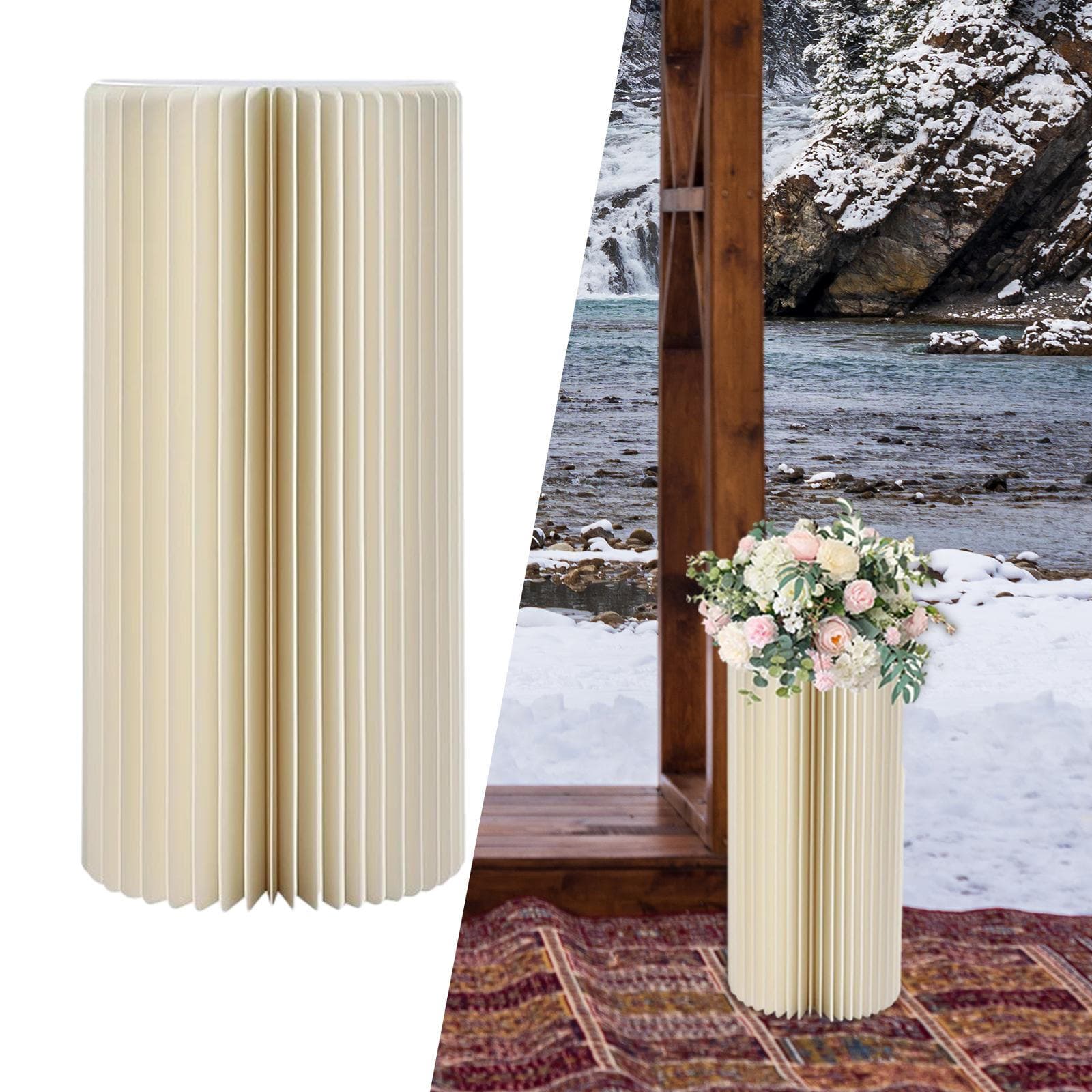 Cylinderbasstativ, romersk kolumn, bröllopspapperskolonner för centerpieces,