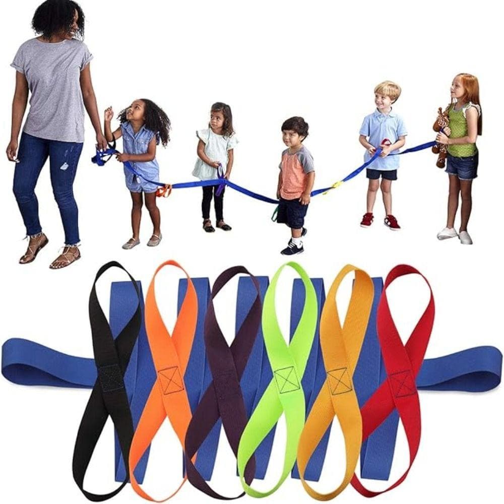 Flerfärgat säkerhetsgångrep Färgglada handtag Kort gångrep Upp till 12 barn cm