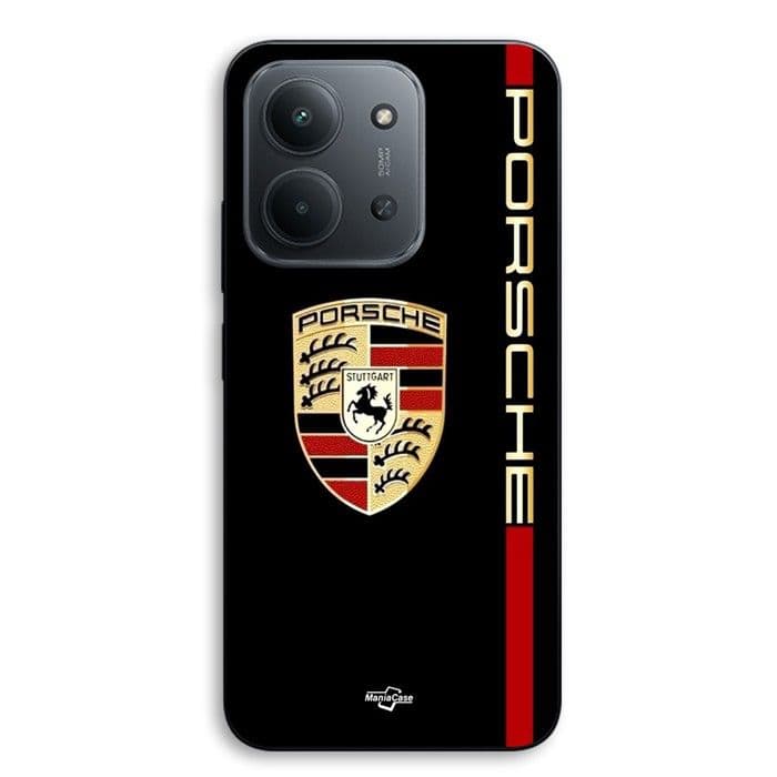 Coque de téléphone - MANIACASE - Xiaomi Redmi 15C 5G - Silicone TPU - Logo PORSCHE - Souple svart