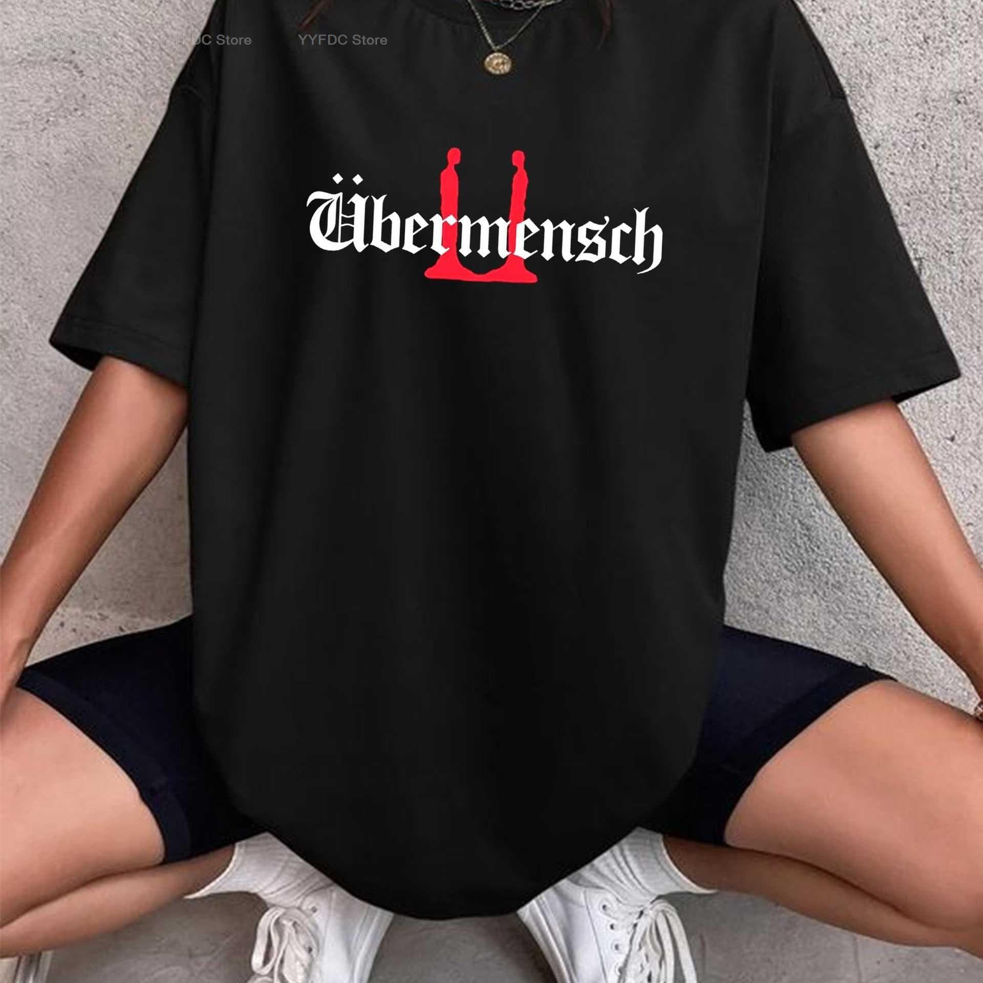 BIGBANG G Dragon Übermensch T-shirt Dam Sommar Bomull Kortärmad T-shirt Kpop G-dragon Übermensch Bokstavstryck T-shirt Toppar cm