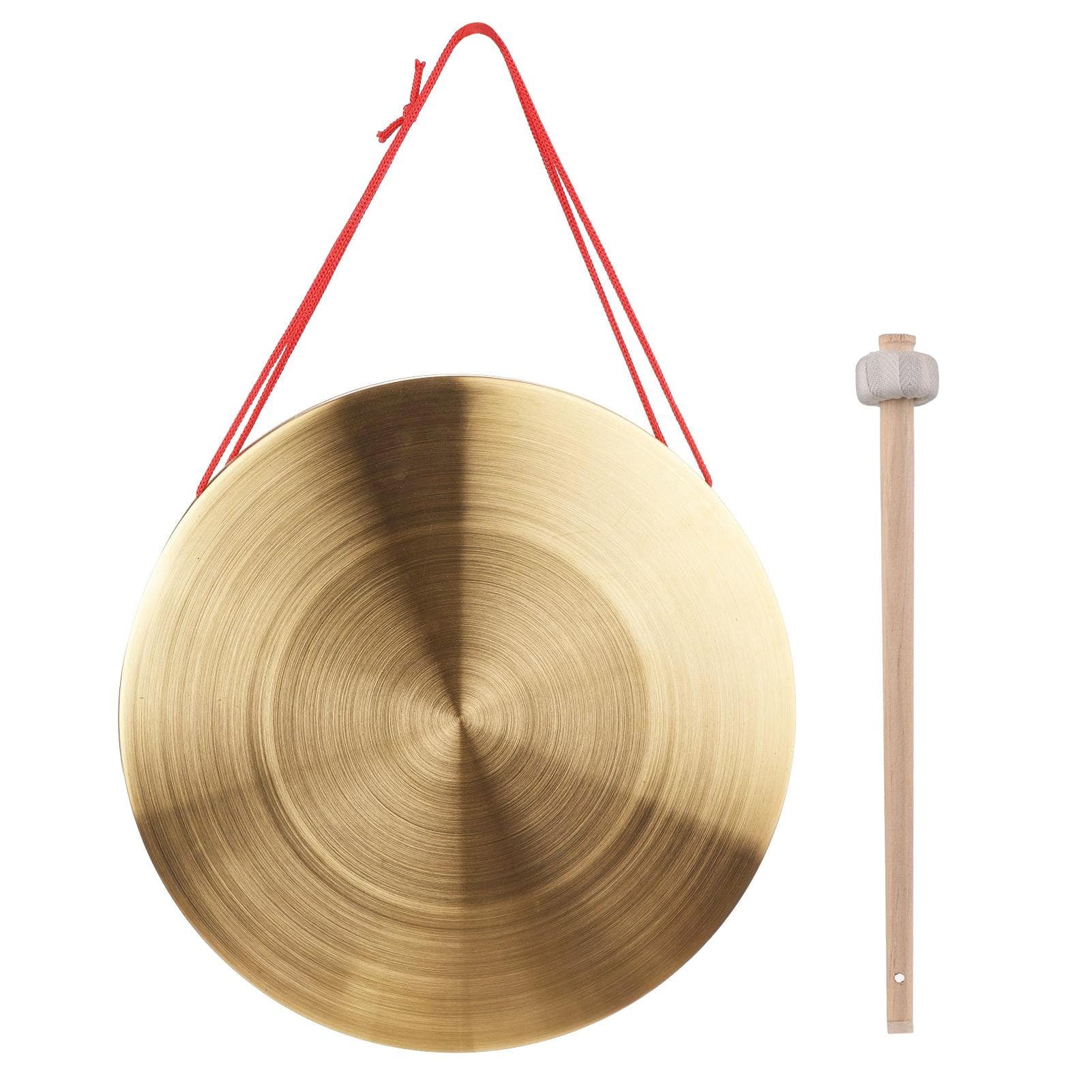 22/30cm Handgong Cymbaler Mässing Koppar Kapell Opera Slagverksinstrument med Rund Spelhammare