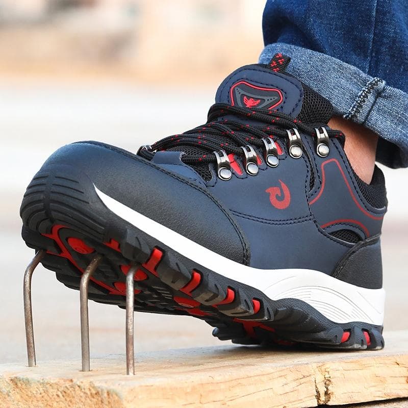 Lätta arbetsskor män andningsbara stålhätta säkerhetsskor män för arbete sneakers punkteringssäkra skyddande säkerhetsstövlar manliga cm