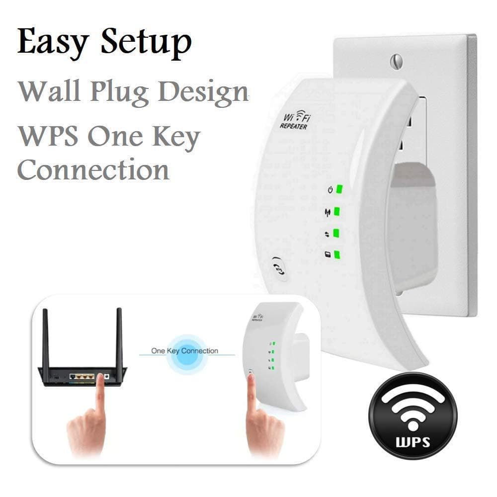 Trådlös WiFi Repeater Wifi Extender Ultraboost Wifi Förstärkare Long Range Repiter 300M Wi-Fi Booster Access Point svart