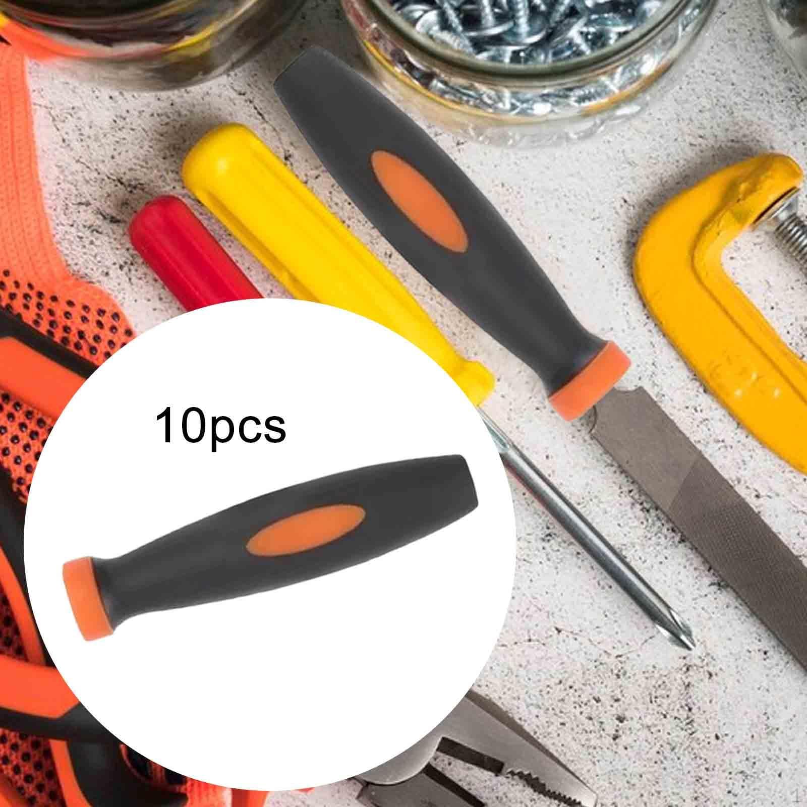 10 Stycken Filhandtag Handverktyg 3mm Hål Praktiska Tillbehör Ergonomiska för gul