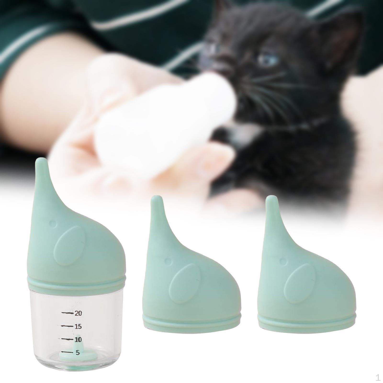 Matningskit för kattungar med nappflaska och kvävningsrisk rosa