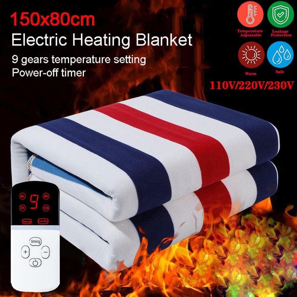 150x80cm Elektrisk Värmefilt Vinter Värmefilt Säng Termostat Madrassvärmare 9 Temperaturinställningar Avstängningstimer.