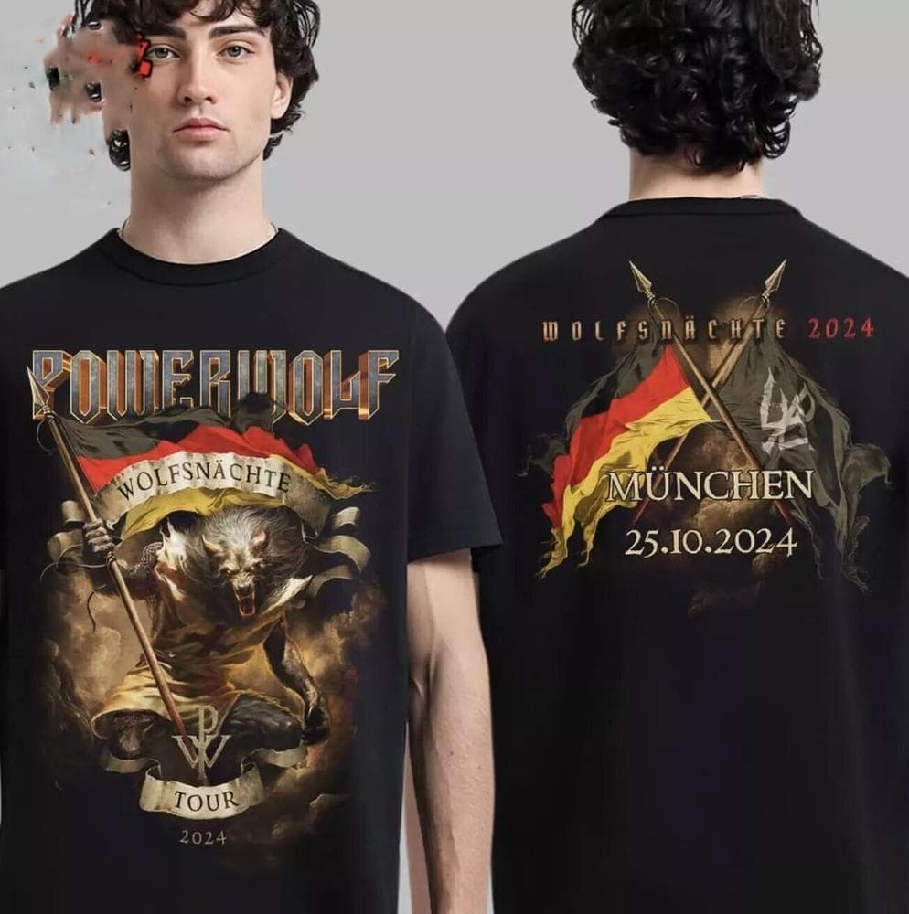 Powerwolf The Wolfsnachte Tour 2024 I München Stad Den 25 Okt 2024 T-shirt Unisex T-shirt cm