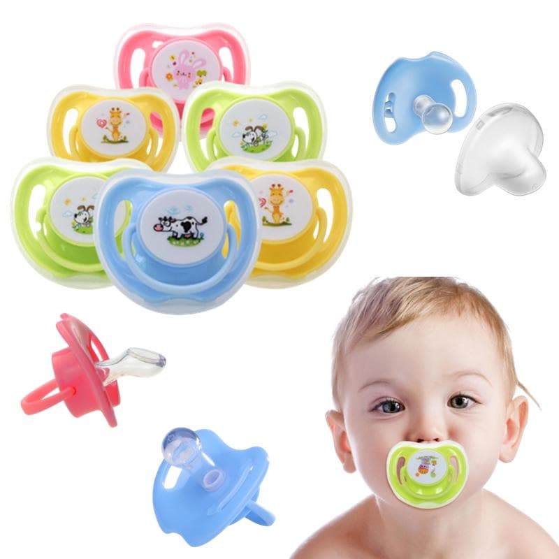 Kanin Ko Giraff Hund Mönster Tecknad Napp för Baby Spädbarn Napp Napp Matkvalitet Nyfödda Napp Bitring Tillbehör