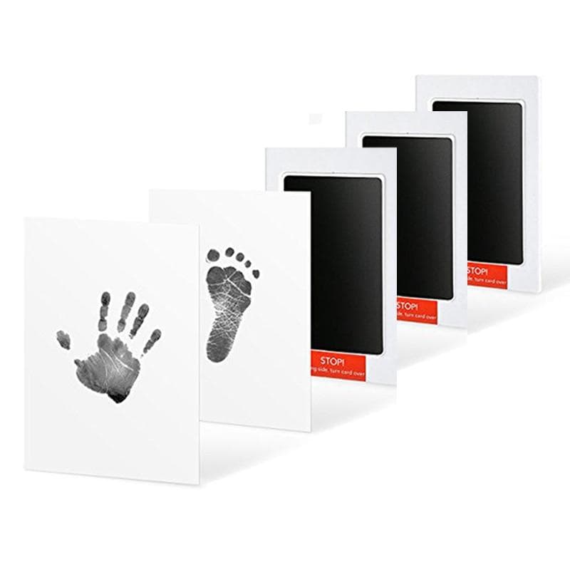 3-pack Baby Care Giftfri Baby Handprint Imprint Kit Baby Souvenir Gjutning Nyfödd Footprint Bläckdyna Spädbarn Leksakspresenter ljusblå färg