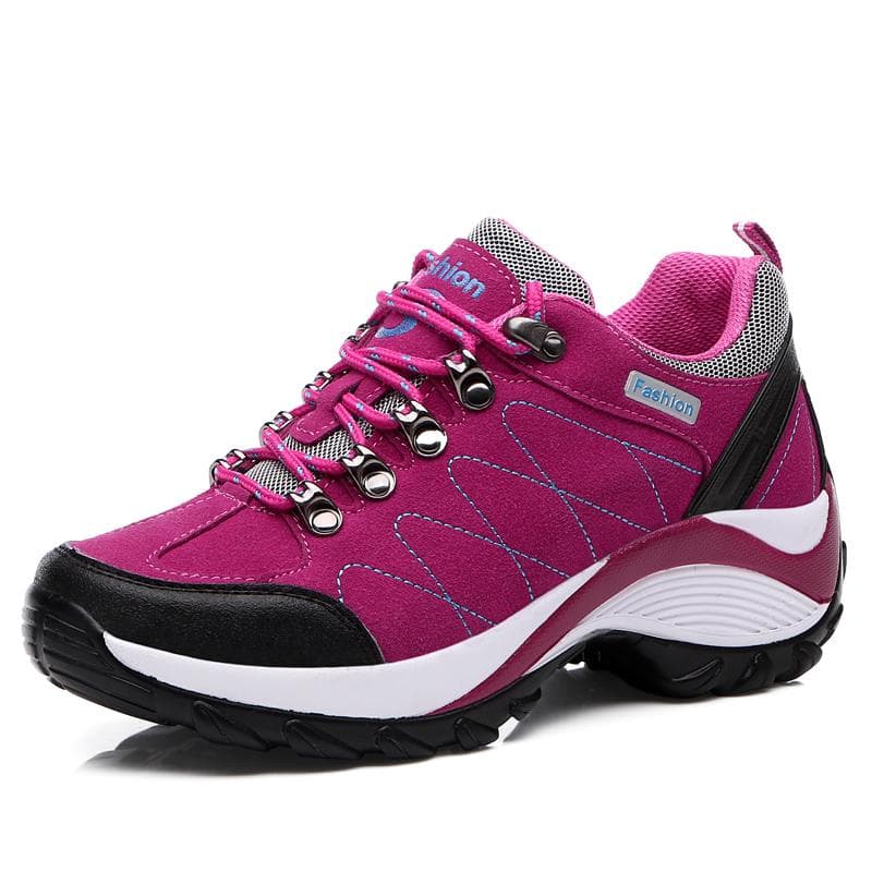 Utomhus Vattentäta Platå Vandringsskor Dam Öka Casual Trekking Sneakers Damer Halkfria Camping Klättring Promenadskor cm violett