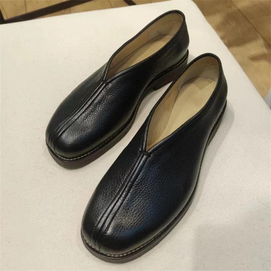 Nya Damskor Chunky Låg Klack Retro Par Läderskor Herr Derby Skor Tjock Sula Plattformspumps Slip-on Loafers cm svart