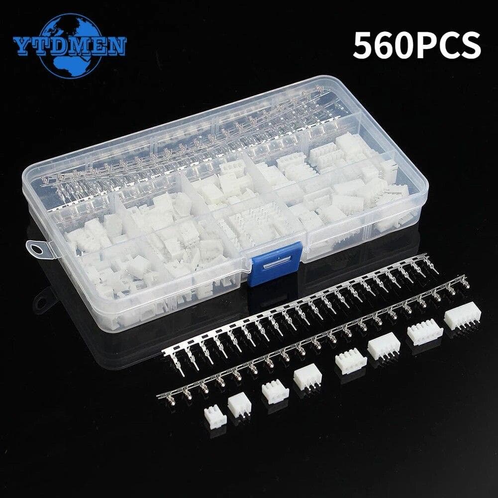 560PCS Dupont-kontakt 2,54 mm bygeltrådskabel Pin Header Pin-hus och hane/hona Pin Head Terminal Adapter Plug Set Kit