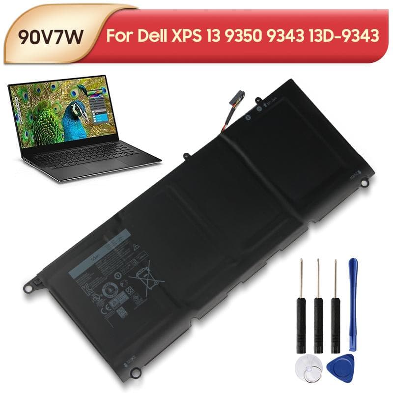 Uppladdningsbart litiumbatteri för Dell XPS 13 9350 9343 13D-9343 JD25G JHXPY 5K9CP 0DRRP 0N7T6 DIN02 RWT1R 90V7W Laptopbatteri 56Wh