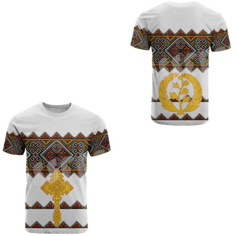 Eritrea Flag Eritrean Logo 3D Print T-shirts Toppar T-shirts Kortärmad Casual O-hals Streetwear Abrham Eritrea T-shirt S