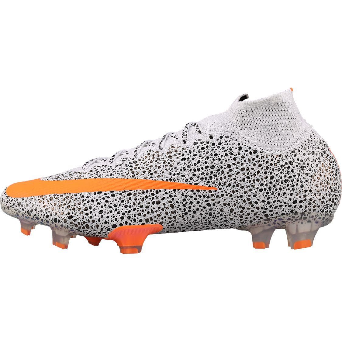 CR7 x Nike Mercurial Superfly 7 Elite FG Safari Herr Sneakers Vit Svart Total-Orange CQ4901-180 cm
