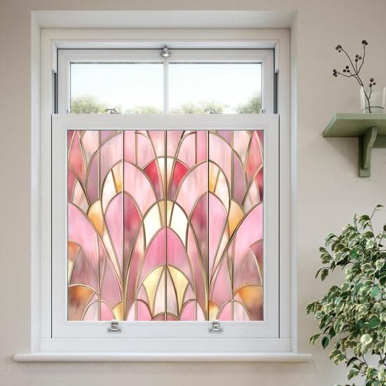 Målat glas Statisk Fönsterfilm Integritetsskydd Solskyddande Glas Cling Vattentät PVC Hemmakontor Badrum Fönster Täckfilm