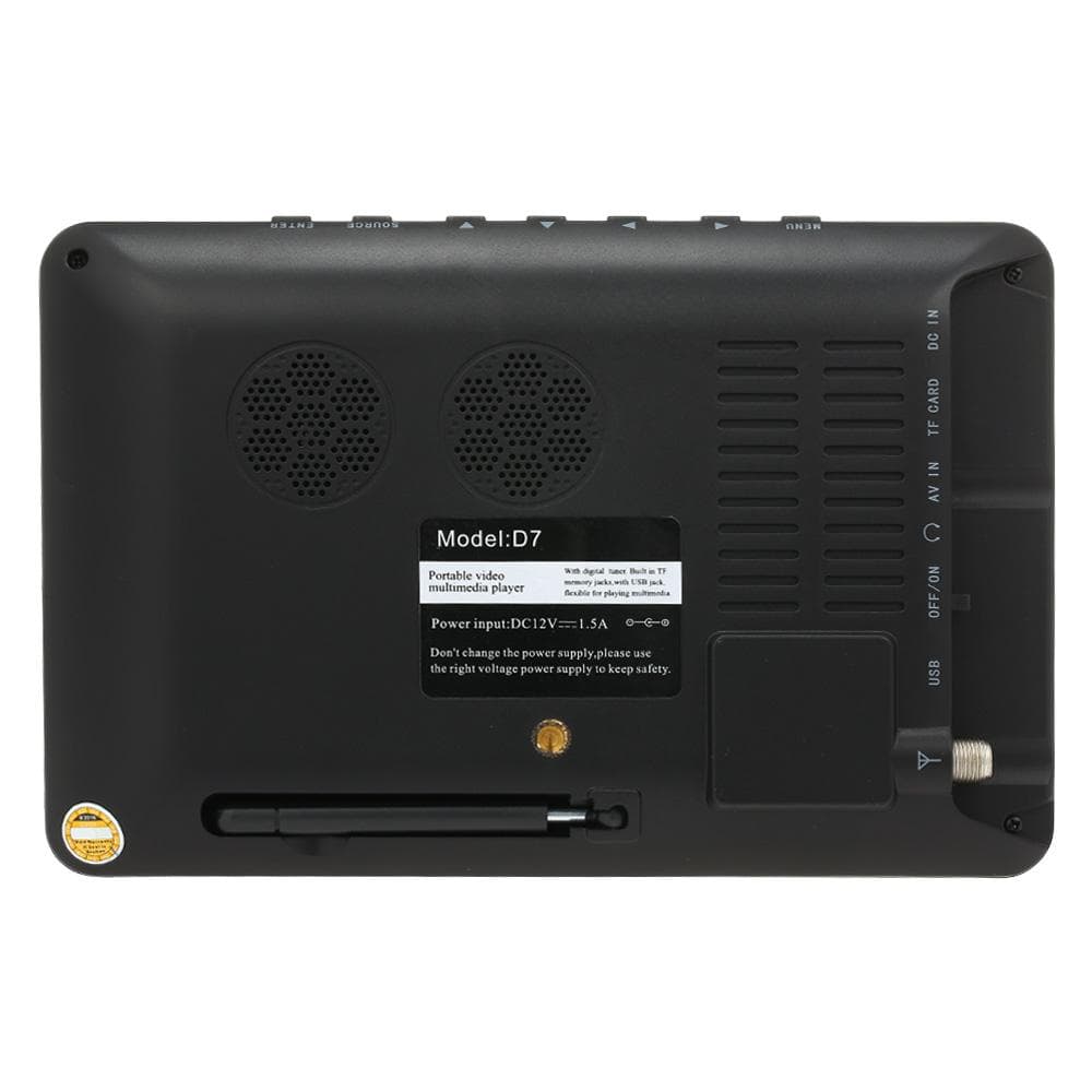 LEADSTAR Mini 7 tums ATSC Digital Analog TV 800x600 upplösning Bärbar videospelare