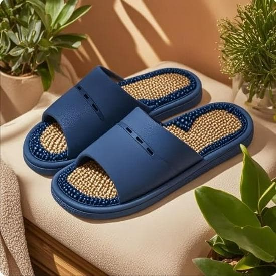 Herr Massage Akupressur Tofflor - Halkfria Sandaler för Hem Fotterapi, Sommar PVC Design cm