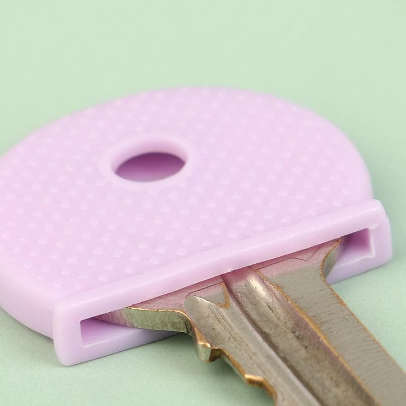 10st Blandade färger Pvc Plastnycklar Kepsar Topper Elastiskt fodral för gör-det-själv nyckelring Gummihuvud Kepsar Nycklar Lås Taggar