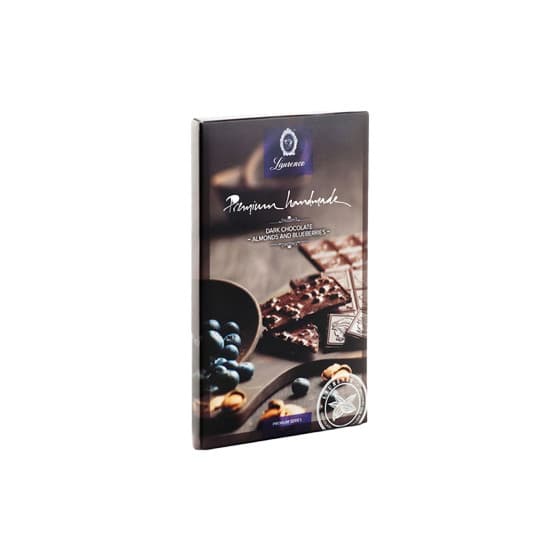 Chokladkaka Laurence Dark chocolate with almonds and blueberries, 80 g