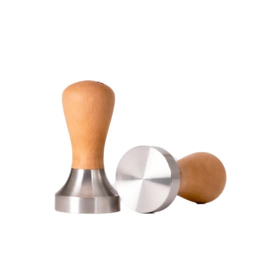 ROK Beech Tamper 49.7mm - Rostfritt stål med trähandtag