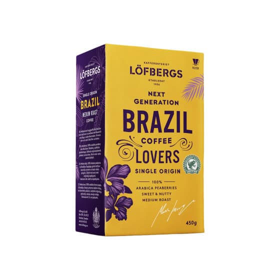 Malet kaffe Löfbergs Brazil Single Origin Rainforest Alliance, 450 g